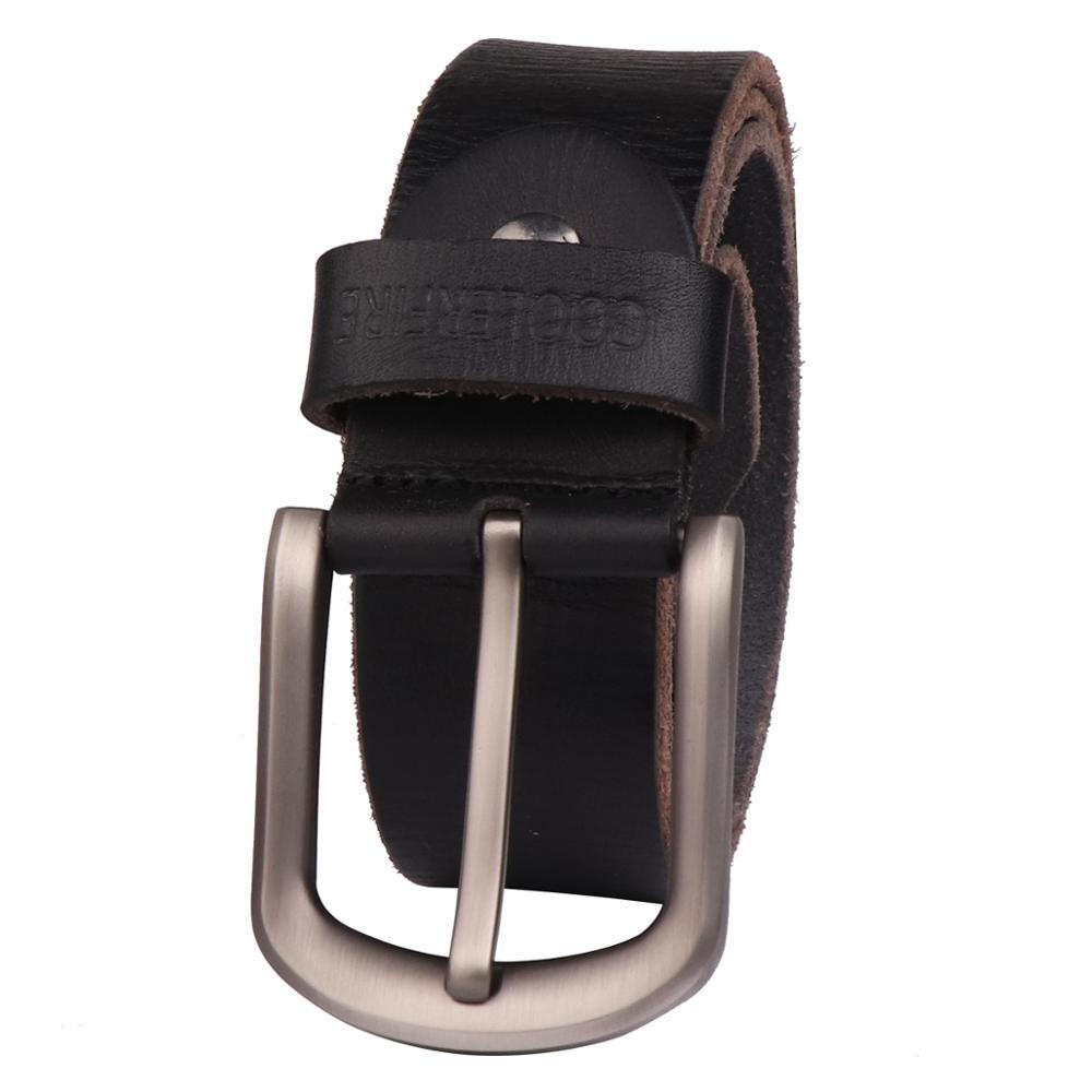 Men Belt Top Full Grain 100% Real Genuine Cowskin Leather Soft Jeans Belts for Men