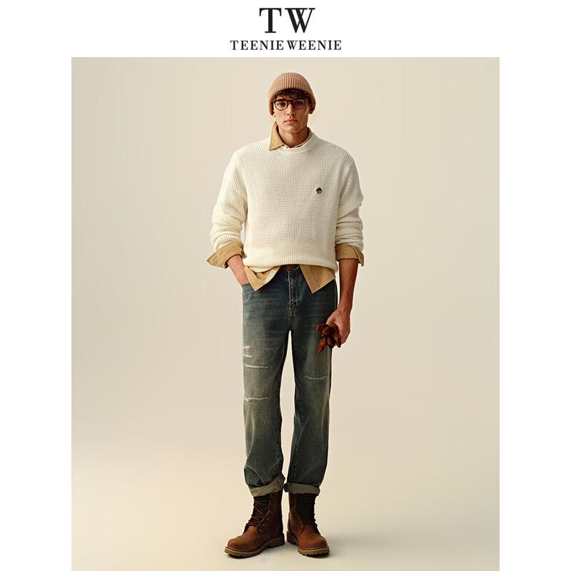 Teenie Weenie Men's Embroidered Bear Loose-Fit Sweater