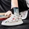 Fashion 2025 Spring New Men's Thick Sole Height Increasing Versatile Fashion Trend Casual Shoes Non Slip Low Cut Comfortable Comfortable