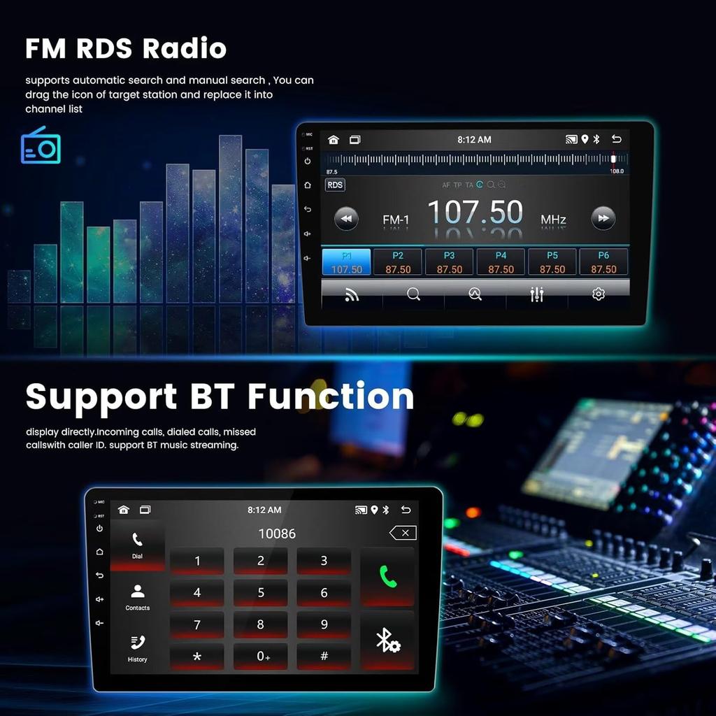 Android 13 Radio for Dodge Ram 1500 2006-2008, IPS Touch Screen, CarPlay, Android Auto, GPS, 5G WiFi, FM, SWC, AHD Camera