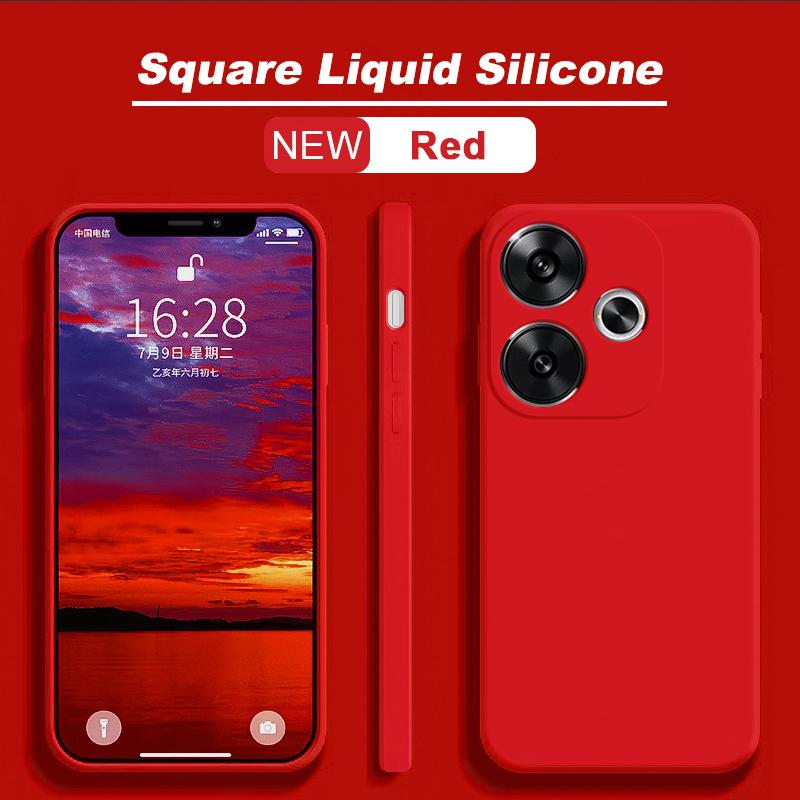 For Poco F6 Case Luxury Liquid Silicone Case For Xiaomi Poco F6 Poco F 6 PocoF6 Pro F6Pro 5G Soft Cases Shockproof Cover