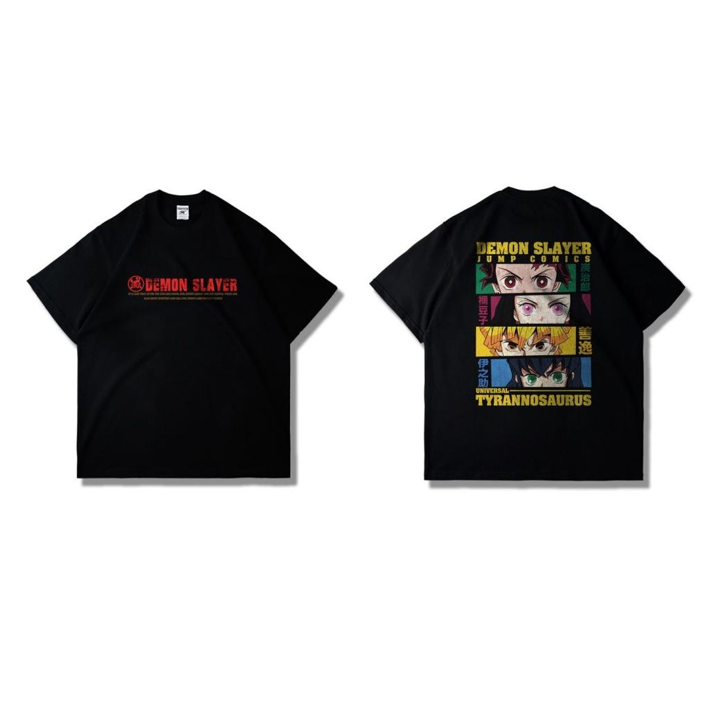 Demon Slayer Ghost Slayer Blade Short Sleeve T-Shirt Crew Neck Print Summer New Men's and Women's Streetwear