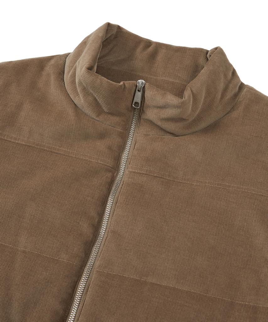 West Grand Boulevard Porcelain Corduroy Padded Vest Taupe
