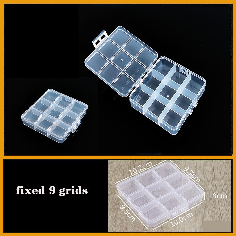 Transparent Plastic box Screw Compartment Box Jewelry Earring Display Case Container Clear Terminal Organizer Tool Storage boxes