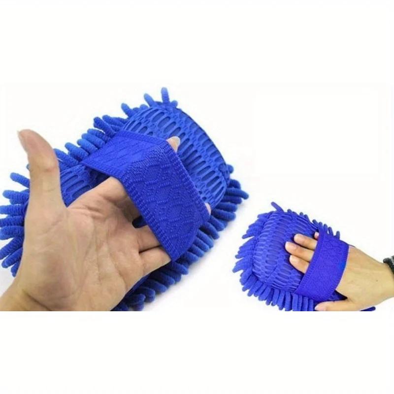 Coral Sponge Brush Car Wash, Soft Towel, Ultra-fine Fiber Chenille Hand Wash Case, Coral Velvet Car Gloves, Cleaning Products