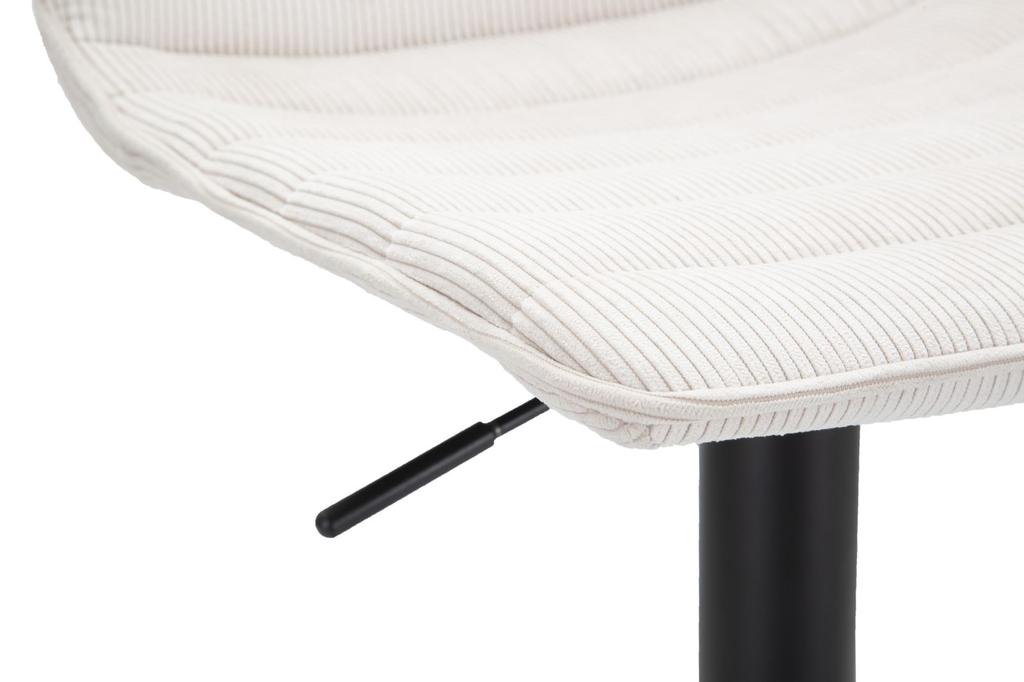 Bar Stool With Lift High White Cm 43X49,5X85,5-107(Seat Cm 61-82,5) Set 2Pcs