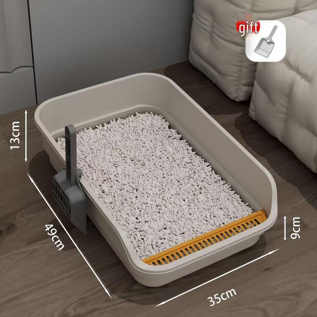 Anti-Splash Jumbo Cat Litter Box: Semi-Closed Super Large Cat Toilet
