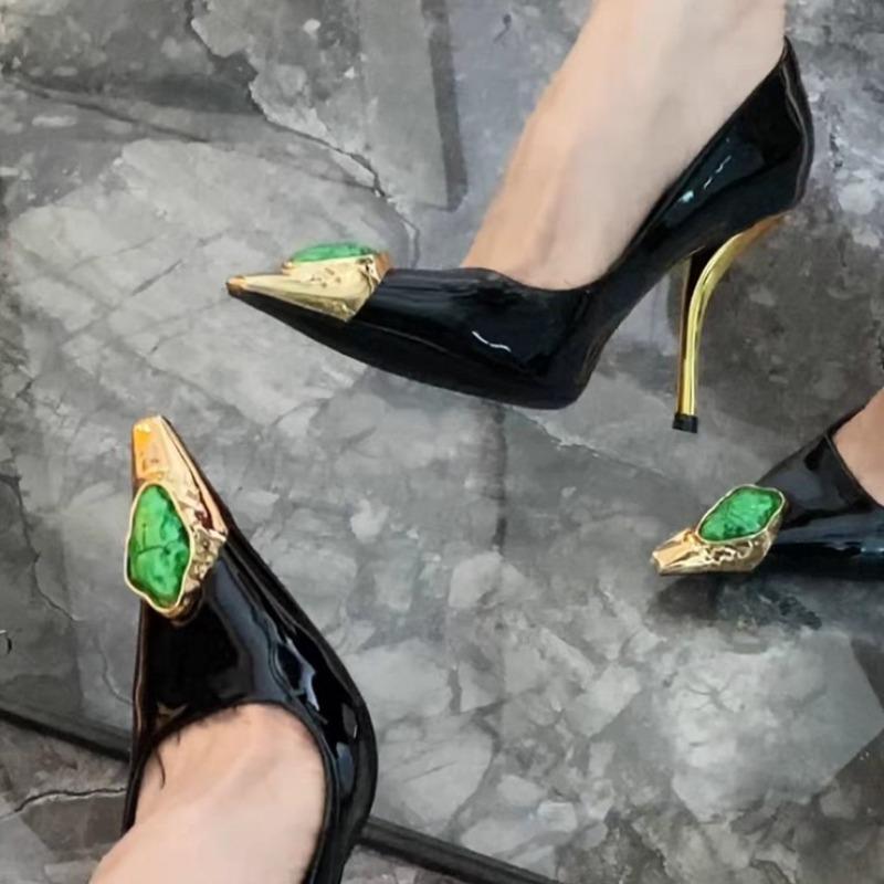 Fashion Pointed Toe Women Stiletto Heels Wedding Shoes 2025 New Female Luxury Rhinestones Party Ladies High Heels Pumps Shoes