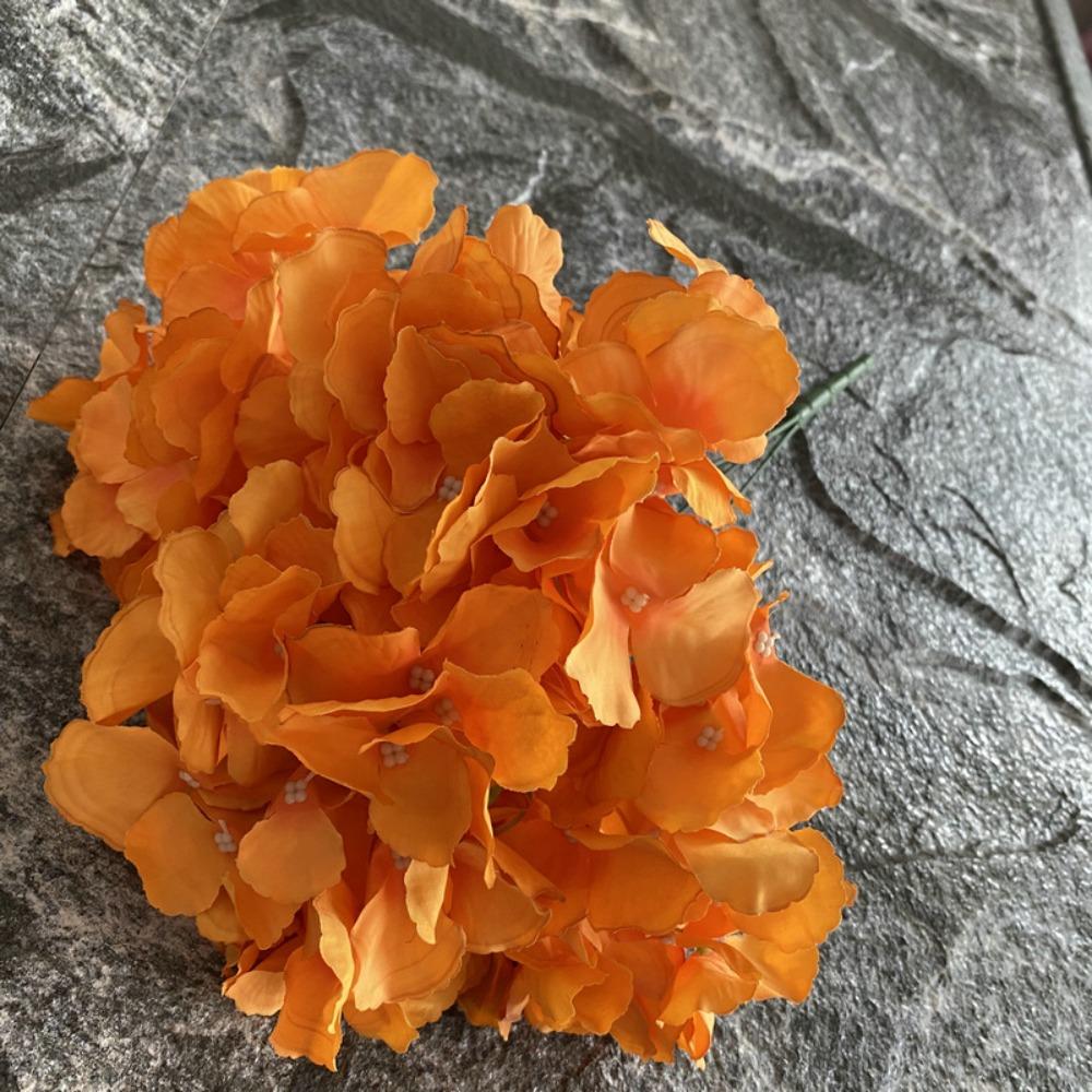 Leafless Design Hydrangea Flower Woolen Cloth 45CM Size Artificial Flower Five Headed Embroidered Ball Simulation Flower