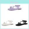 Beach Sandals For Women Summer Pu Slip On Comfortable Flat Footwear For Adults