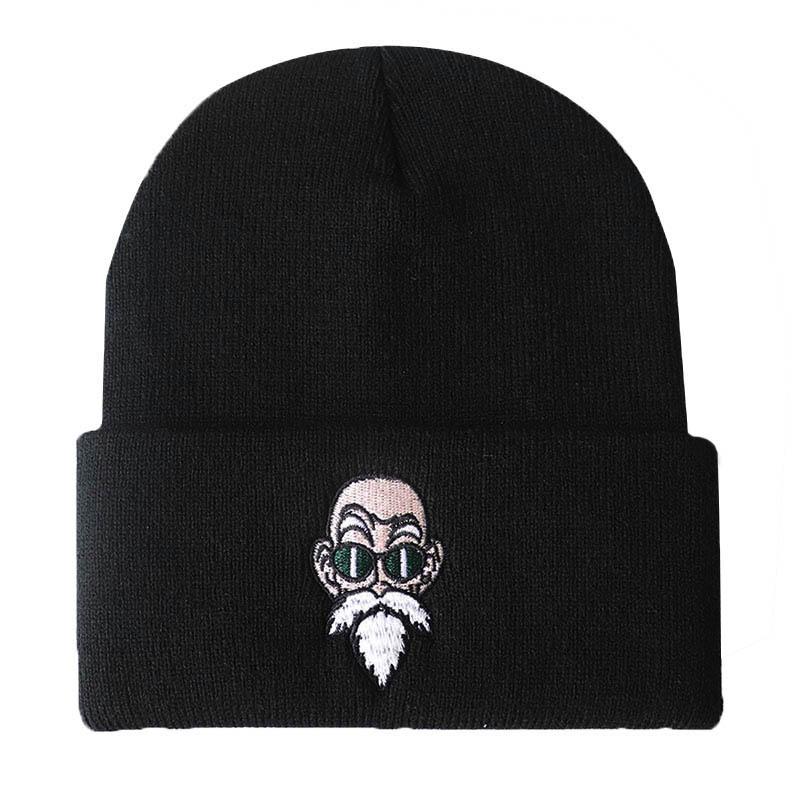

New Anime Dragon Ball Series Knit Hat GOKU Old Man Wukong Embroidered Knit Hat Trendy Street Dance Hat Adjustable
