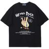 Drei Enten Ah Amerikanisches Retro-Cartoon-Bedrucktes Kurzarm-T-Shirt Für Männer Frauen Paar Locker Und Vielseitig Studenten-Top T-Shirt