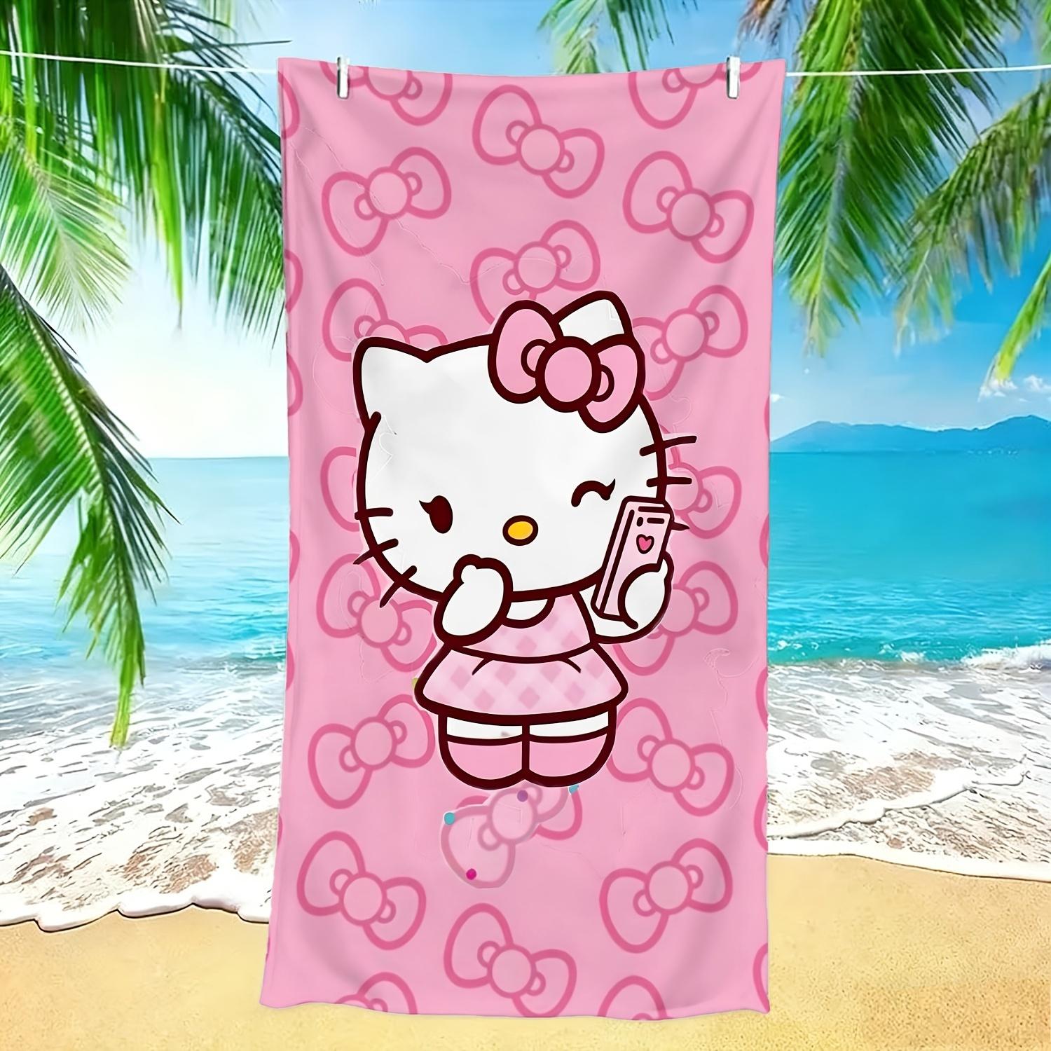 

Sanrio 1pc Cartoon Print Beach Towel,Lightweight and Machine Washable,Beach Essential,Suitable for Beach W30*H60(CM)