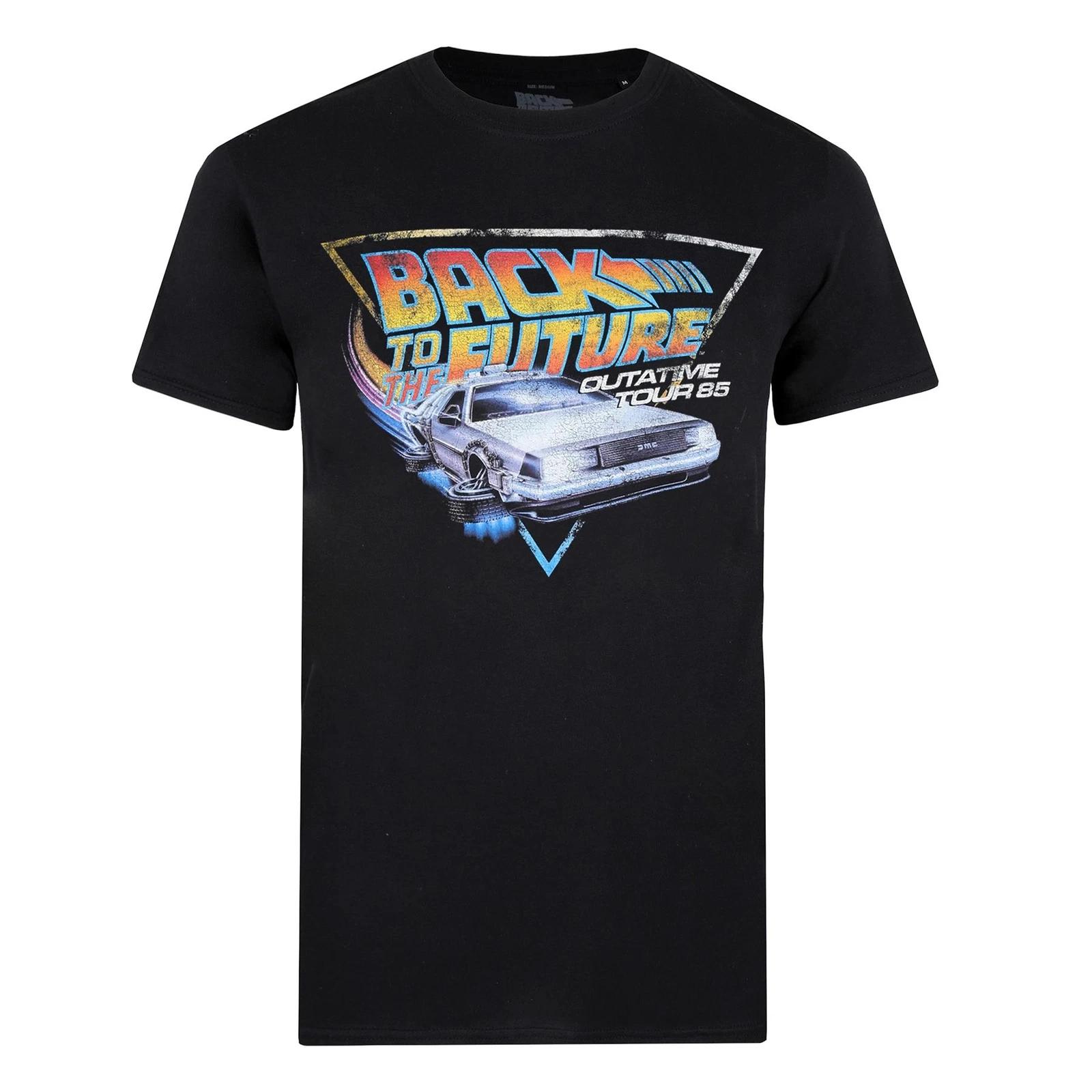 

Back To The Future Mens Tour Movie Logo 100% Cotton T-shirt Mens Tees Top Official Black S - XXL S