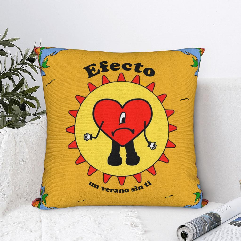 Bad Album Cute Pattern Square Pillow Covers Polyester Room Bunny Cushion Cover Creative Home Decoration Pillow Cover 45*45