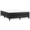 3144261 vidaXL Lit à sommier tapissier avec matelas Noir 140x200 cm Similicuir