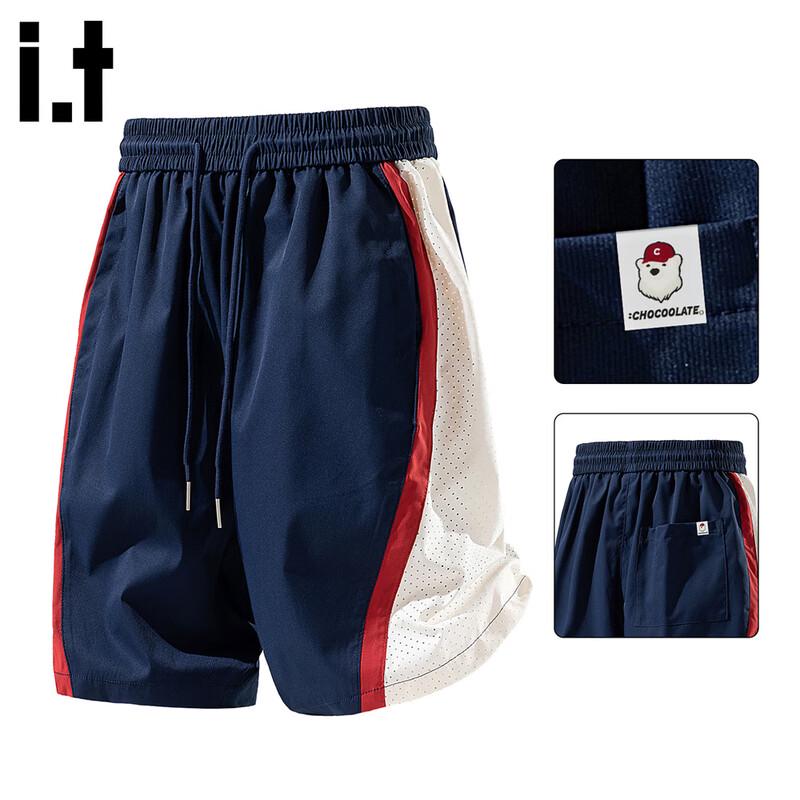 :CHOCOOLATEit Men s American Patchwork Casual Sports Shorts L бежевый