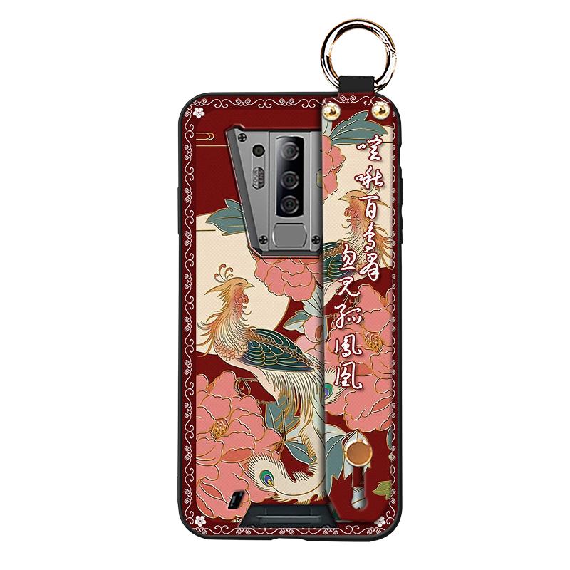 Phone Holder Anti-dust Phone Case For Blackview BV6900 Kickstand Ring Lanyard Durable Dirt-resistant Wristband Soft Case