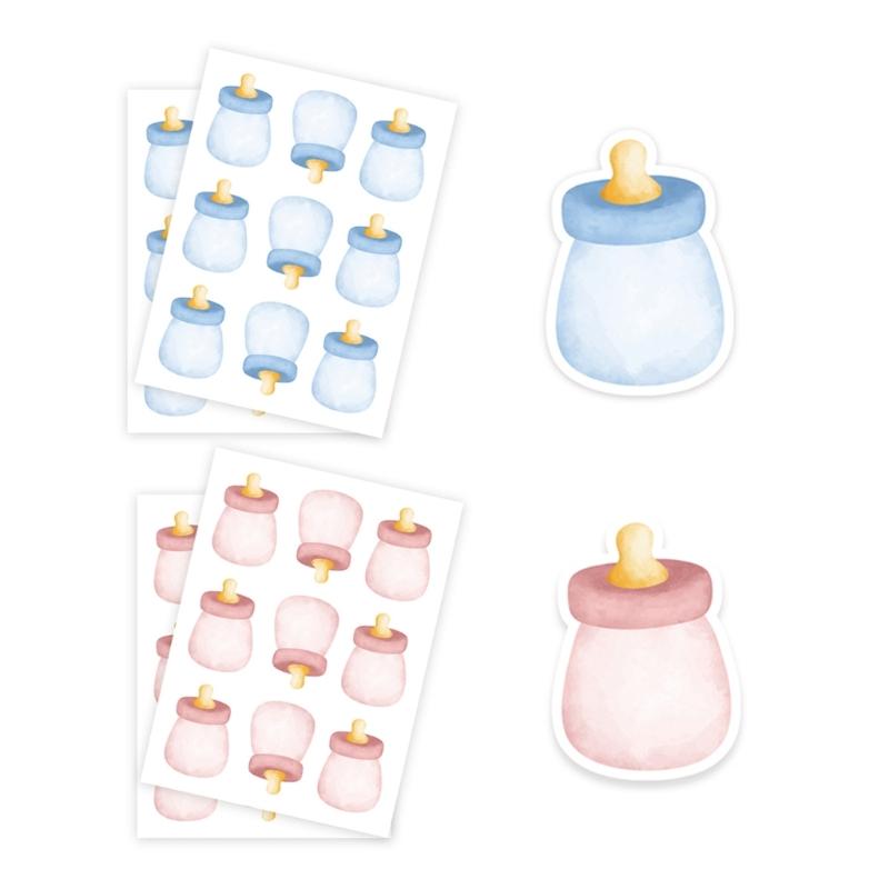 Gender Reveal Game for Baby Shower with Poster 36pcs Girl or Boy Voting Stickers for Gender Reveal Use Party Supplies