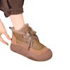 Chaussures en coton pour femmes à tête ronde, bottes de neige à lacets pour femmes, bottes Martin à plateforme pour femmes 4CM