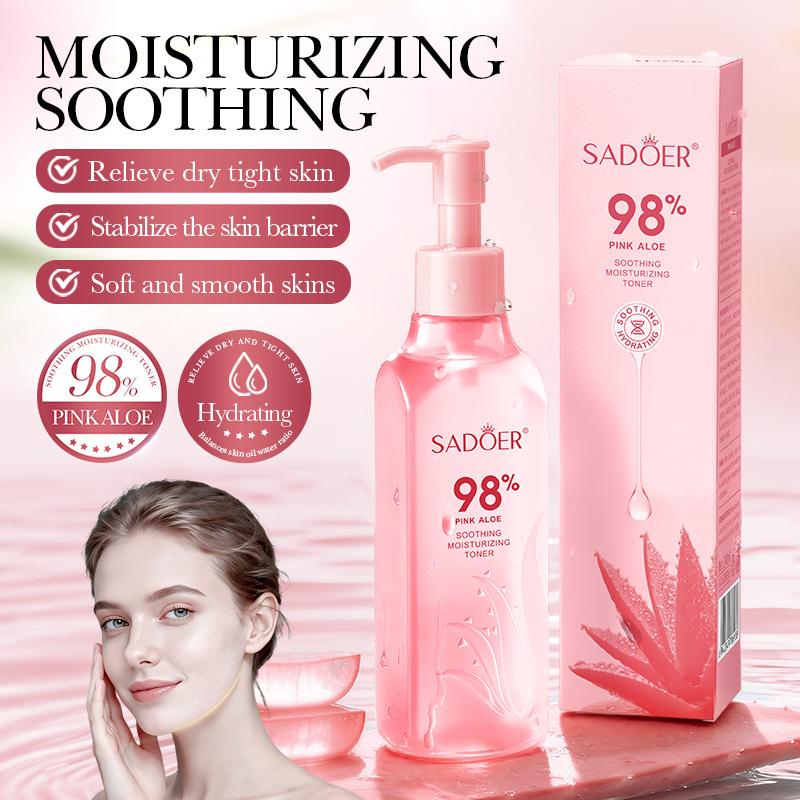 Pink Aloe Vera Soothing Moisturizing Water 240ml Moisturizing Moisturizing Toner Skin Care Products