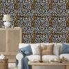 Animal Skin Wallpaper Gray and Ochre for Living Room and Bedroom 50x1000