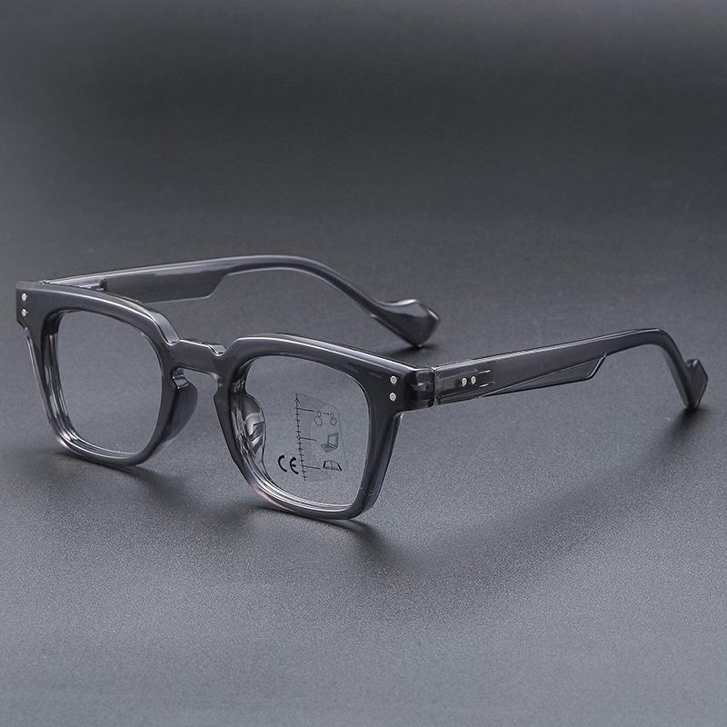

High Quality Multifocal Reading Glasses Women Men Anti Blue Light Presbyopia Glasses Multifocal Degree Glasses Near and Away+4.0 +1.5 серый