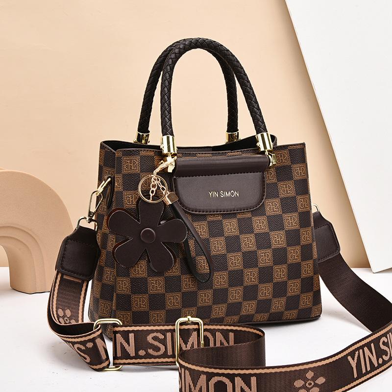 

Сумка-ведро женская 2025 новая осенне-зимняя мода на одно плечо через плечо сумка-цветок сумка большой вместимости женская сумка тренд