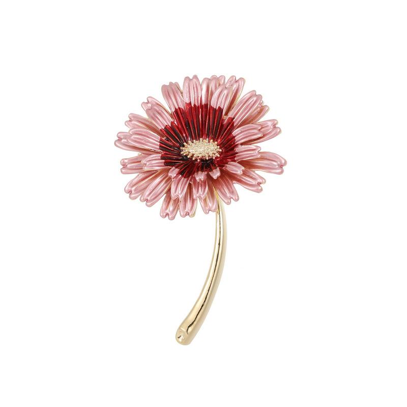 Women Men Fashion Classic Daisy Enamel Badges Brooch Elegant Driping Oil Personal Flower Pin Corsages Accessories For Lady