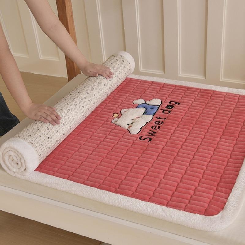 milk fleece bed padded soft bed mattress winter warm single student dormitory mattress