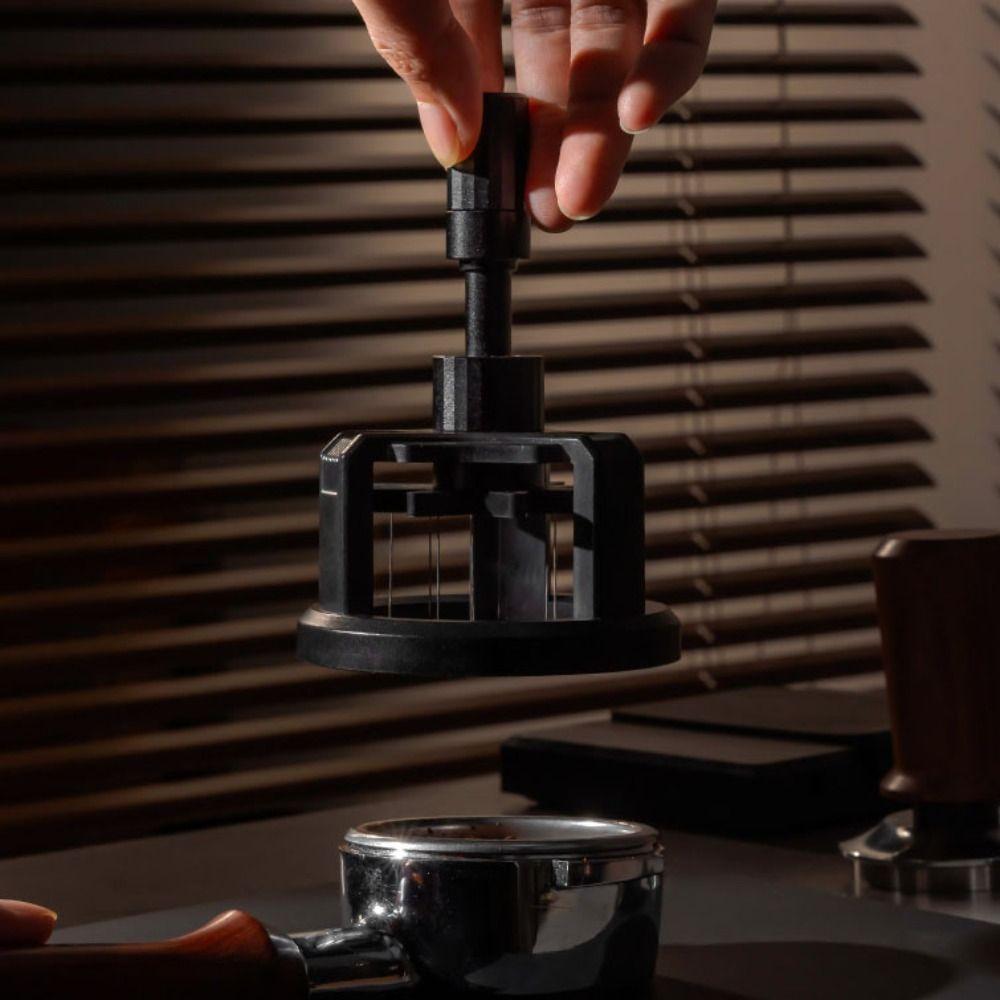 Magnetic Rotary Needle Powder Distributor Adjustable Coffee Tamper Needle  Barista
