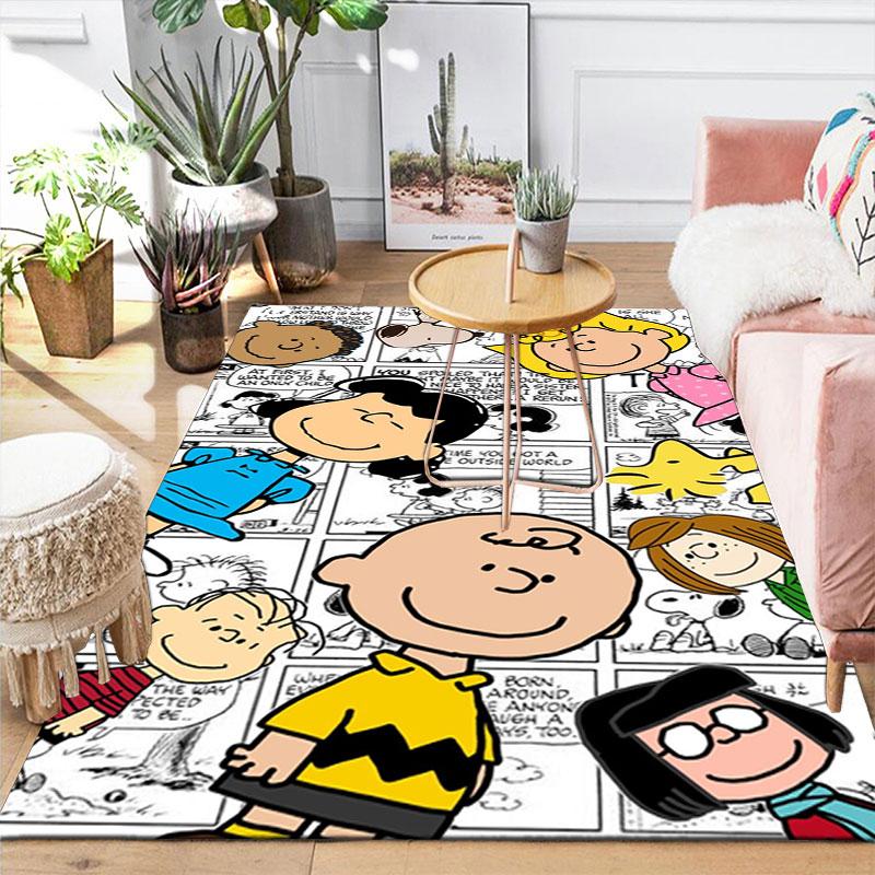 Cute Snoopy Cartoon Print Welcome Mat, Non-slip Decorative Home Rug, Suitable for Use In the Bedroom, Bedside, or Doorway.