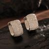 ZAKOL Bling Full Cubic Zirconia Hoop Earrings for Women Temperament Female Ear Accessories Luxury Bridal Wedding Zircon