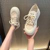 Popular Versatile Thick-soled Lace Thin Casual Board Shoes Women's 2025 New Summer Net Shoes Breathable Little White Shoes Women