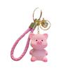 Exquisite Cartoon Animal Resin Yarn Keychain: Cute Couple Bag Charm & Creative Car Pendant for Women