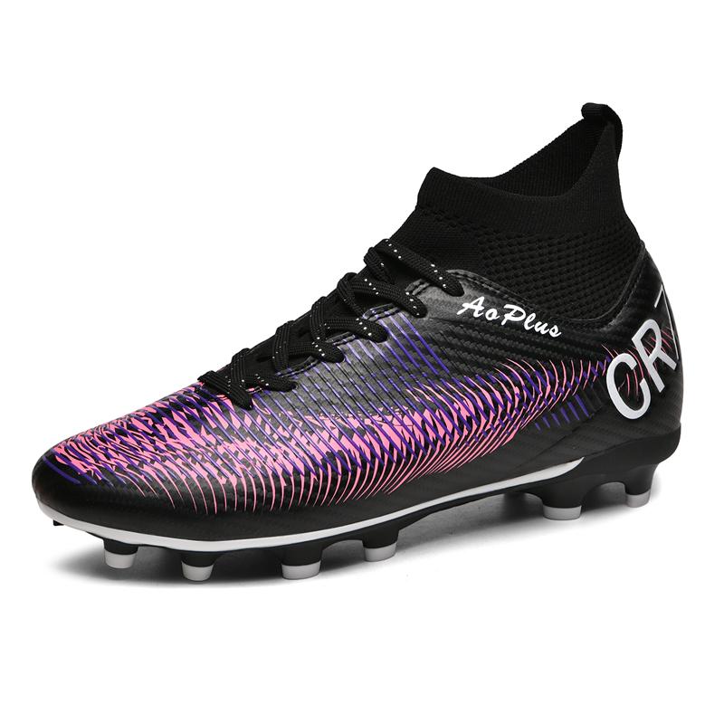 Mens Soccer Shoes  New Professional Competition Training Football Shoes FG Long Nails Anti Slip Adult Football Boots for Men