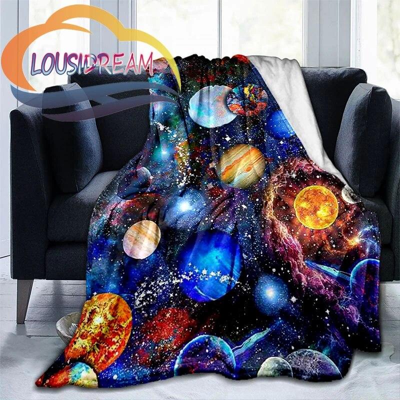 Space Universe Vector and The Sun  Many Planets In Galaxy Series Wool Blanket Cashmere  Fashion Flannel Blanke