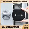 For FORD FOCUS 2012-2018 Car Door Shock Absorber Door Lock Protector Silicone Auto Door Lock Latches Cover Accessories
