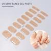 16Tips UV Semi-Cured Gel Nail Art Stickers Combo Pack Glitter High-Gloss Water-Proof Polish Wraps Full Cover Manicure Nails
