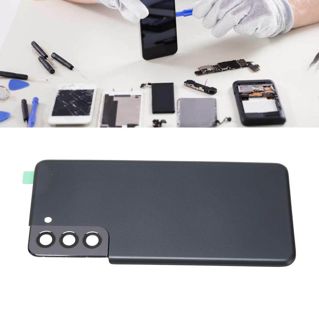 Remplacement de la vitre arrière pour 1 Couvercle arrière Housse arrière Outil de remplacement de réparation de porte Ensemble d'accessoires avec objectif de caméra préinstallé Adhésif