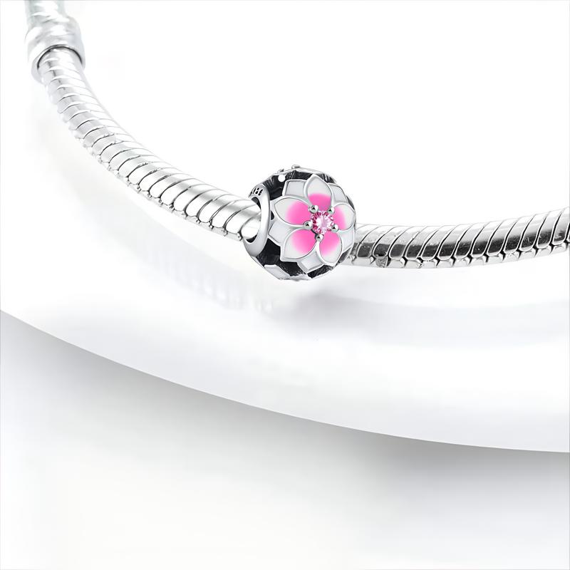 Charms Do Pandora Zawieszka Charms Kwiat Różowa Magnolia Charmsy Trusky