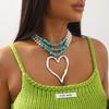 Handmade Necklaces for Women Bohemian Beads Multilayer Necklace Natural Stone Pendant Necklace Party Jewelry