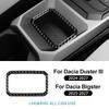 Soft Carbon Fiber Sticker For Dacia Duster 2024 2025 2026 2027 Dacia Bigster 2025 2026 2027 Center Console Storage Box Frame