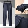 2024 Spring And Autumn New High End Business Casual Pants Men'S Elastic Straight Tube Loose Western Pants Long Pants