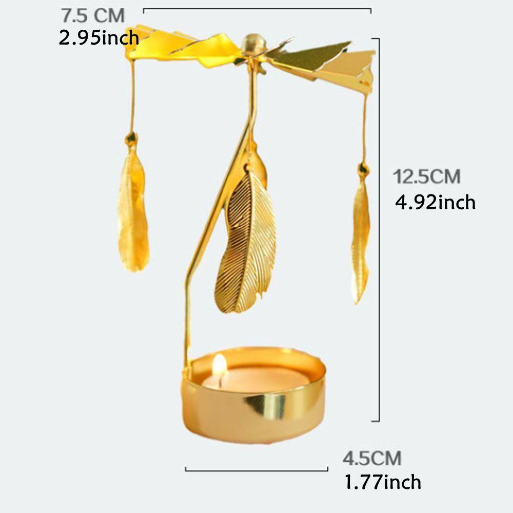 Edelstahl Karussell Kerzenhalter Besonderes Drehdesign Festival Heimdeko Rotierender Kerzenhalter