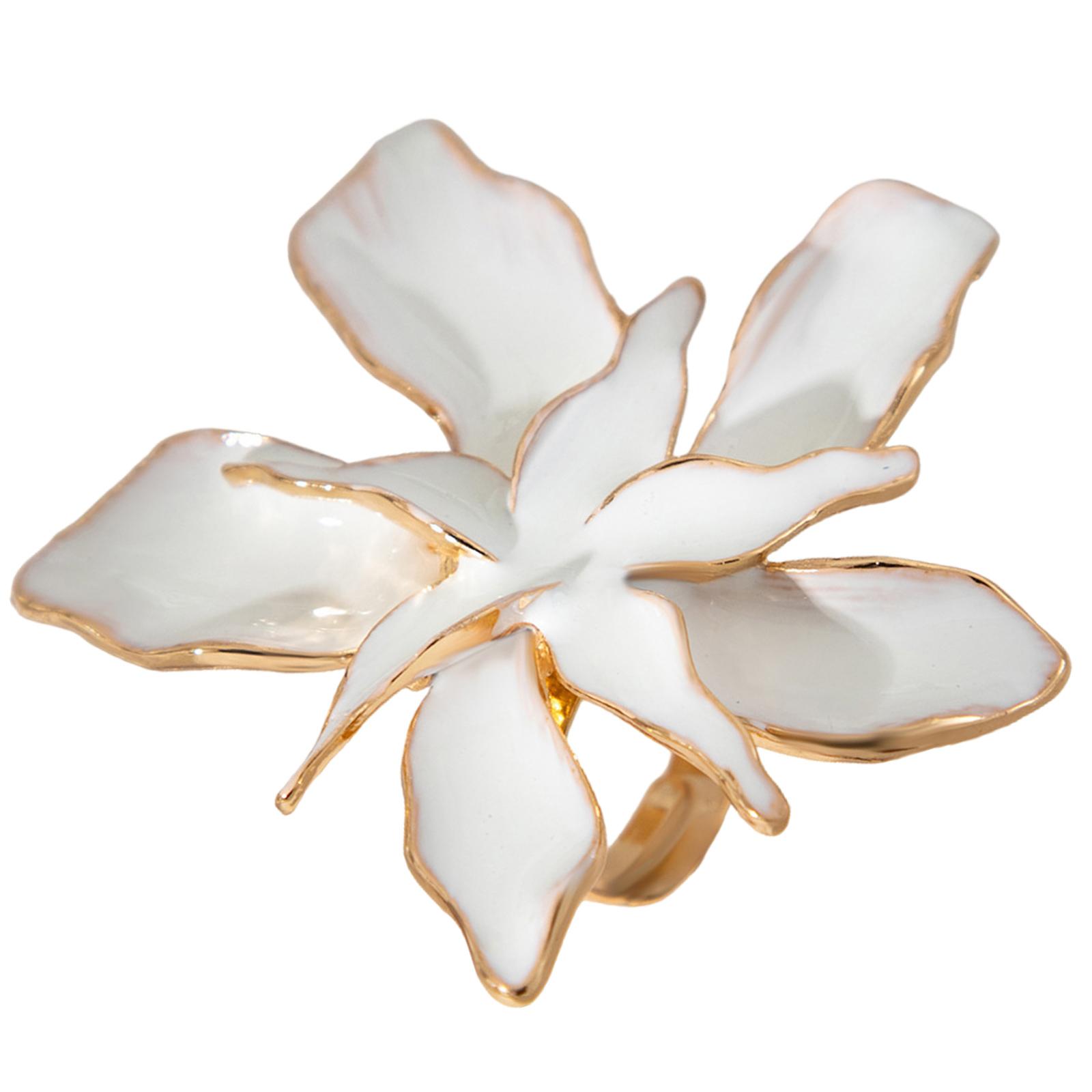 

Преувеличенное модное кольцо с 3D-цветком/морской звездой и жемчугом, обручальное кольцо на палец, ювелирные изделия ручной работы для вечеринок C