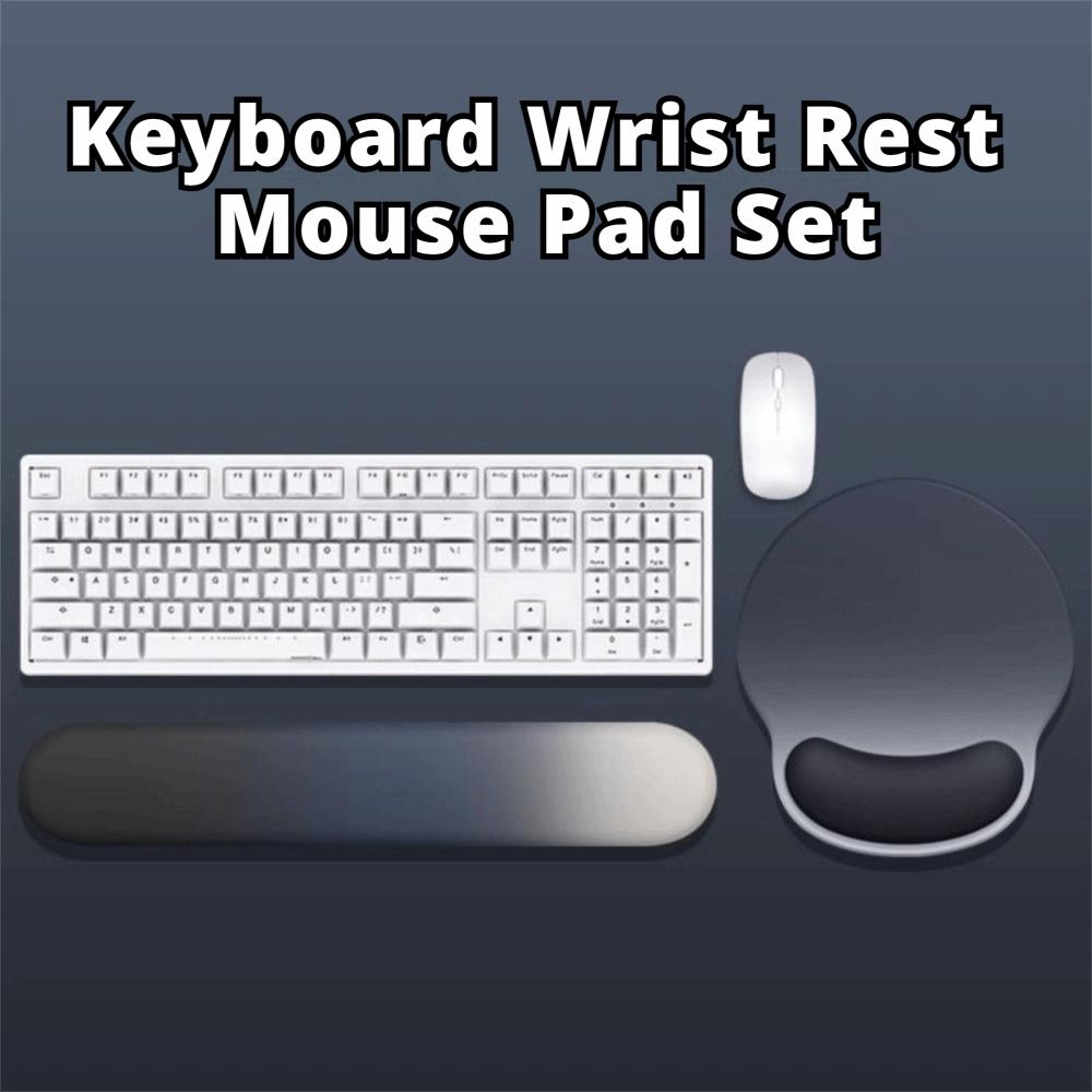 Memory Foam Keyboard Wrist Rest Set Rubber Ergonomic Wrist Rest Laptop Accessories