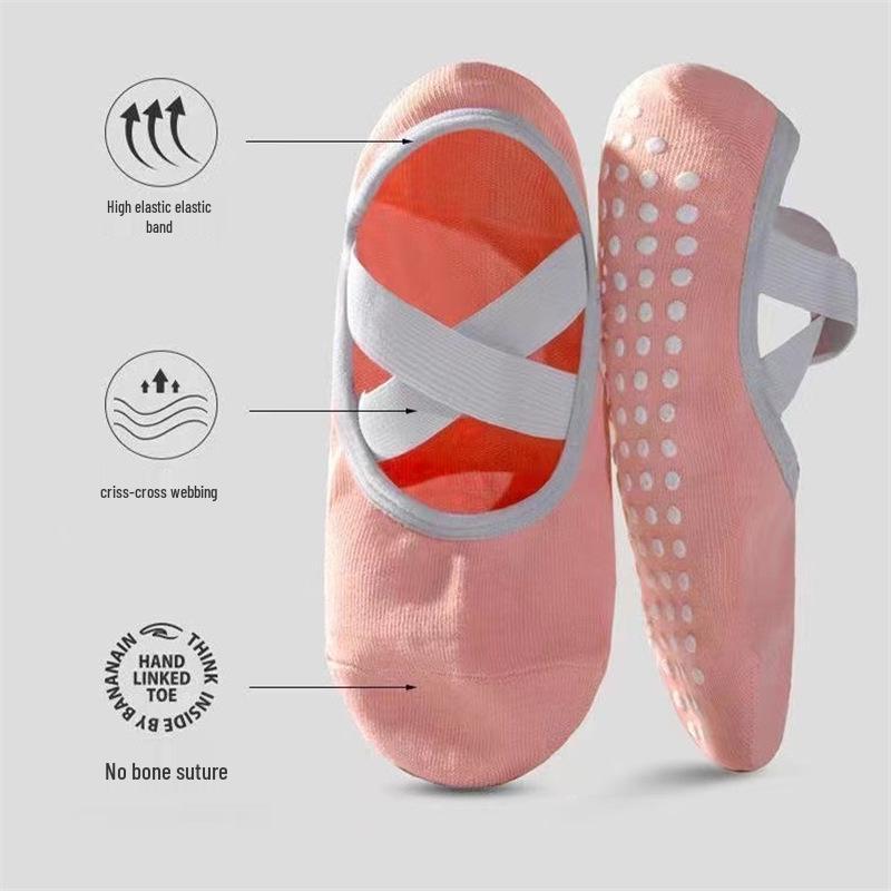 Women's Non-Slip Breathable Yoga & Pilates Socks - Shock-Absorbing & Sweat-Wicking for Dance & Sports