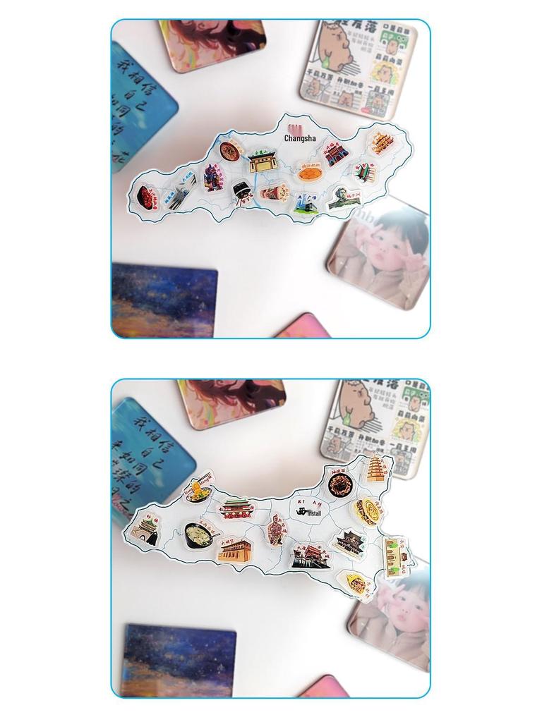 Benutzerdefinierter 3D Xi'an Stadt Acrylkarte Kühlschrankmagnet - Kulturelles & Kreatives Souvenir