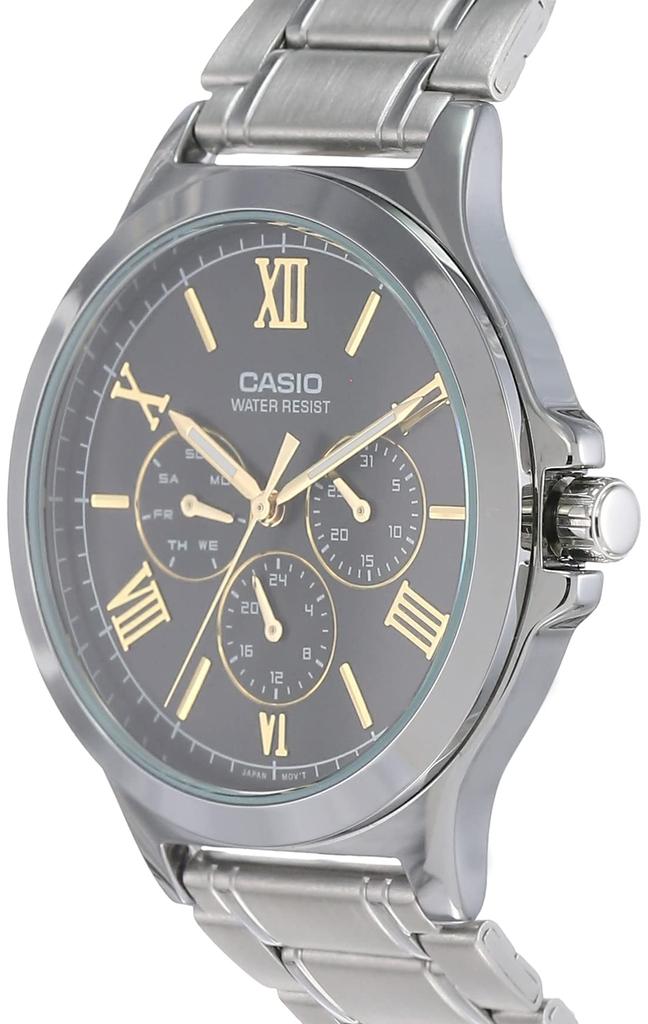 Casio Quartz Watch with Analog Display and Stainless Steel Men's Strap, MTP-V300D-1A2UDF